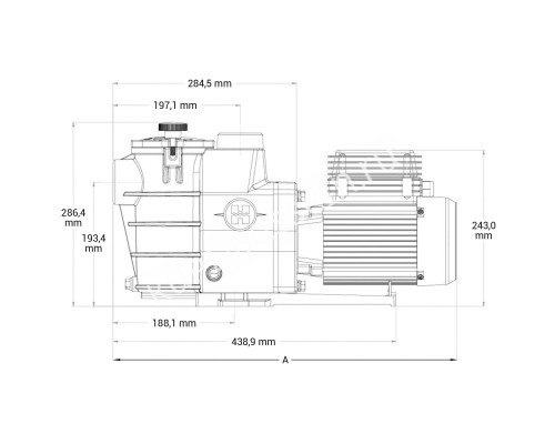Насос Hayward Max Flo IE2 SP1811HW161E2  (220V, пф, 13m3/h*8m, 0,98kW, 1HP) PL Plus 81032