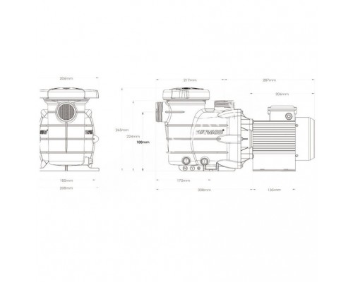Насос Hayward PL 81007E2 (220V, пф, 17,2m3/h*8m, 1,1kW, 1,5HP) Насос Hayward PL 81007E2 (220V, пф, 17,2m3/h*8m, 1,1kW, 1,5HP)