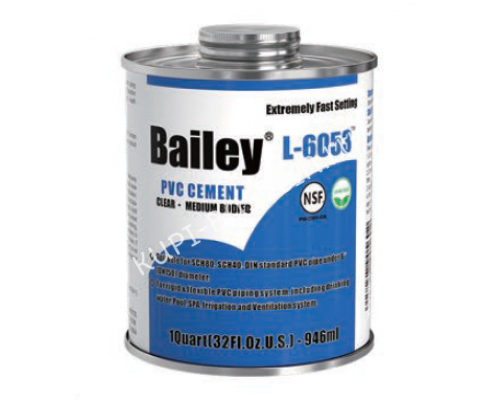 Клей L-6053 (946ml) Bailey для ПВХ труб Клей L-6053 (946ml) Bailey для ПВХ труб