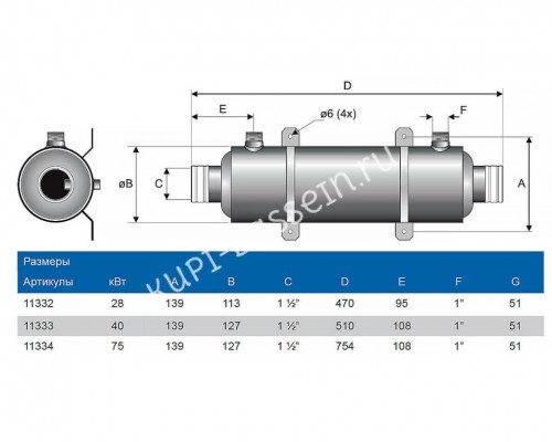 Теплообменник титановый 40 кВт Pahlen (11333)