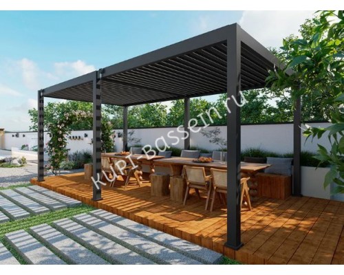 Пергола Aquaviva Лайт Отдельностоящая - 4X3 RAL 7015 (Антрацит)