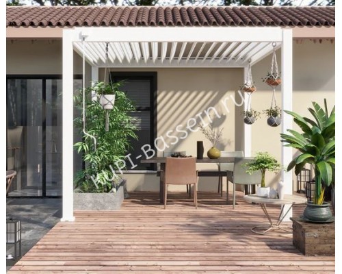 Пергола Aquaviva Лайт Отдельностоящая - 4X3 RAL 9016 (Белая)