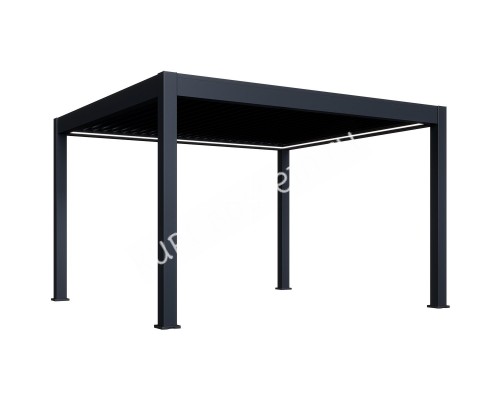 Пергола Aquaviva Элит Отдельностоящая (ламели с электроприводом) 3.6X4.0м RAL 7015