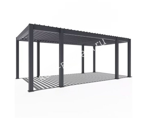 Пергола Aquaviva Элит Отдельностоящая (ламели с электроприводом) 3.6X4.0м RAL 7015