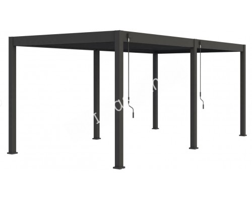Пергола Aquaviva Модерн отдельностоящая (ручное управление ламелями) 4X3м RAL 7015 (Антрацит)