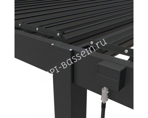 Пергола Aquaviva Модерн отдельностоящая (ламели с электроприводом) 4X3м RAL 7015 (Антрацит)
