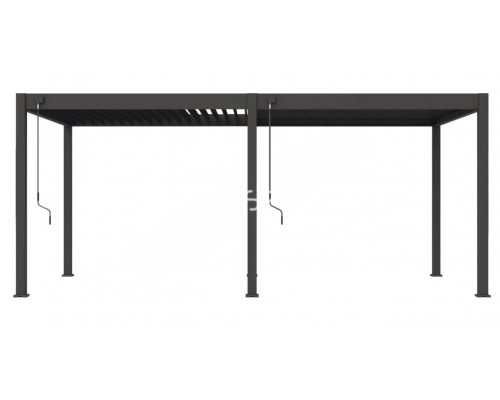 Пергола Aquaviva Модерн с креплением к стене (руч. упр. ламелями) 6X3м RAL 9016 (Белая)