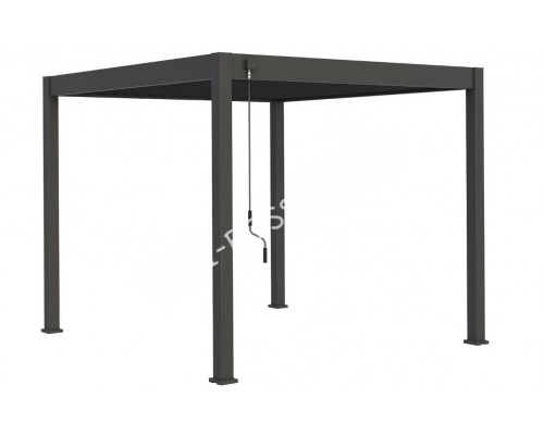 Пергола Aquaviva Модерн с креп. к стене (ламели с электропривод.)  3X3м RAL 7015 (Антрацит)