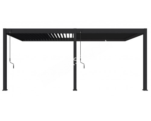 Пергола Aquaviva Модерн с креплением к стене (ламели с электропр.) 6X3м RAL 7015 (Антрацит)