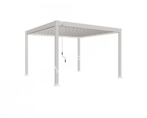 Пергола Aquaviva Авангард с креп. к стене (руч. упр. ламелями) 7.2X3.6м RAL 9016 (Белый)