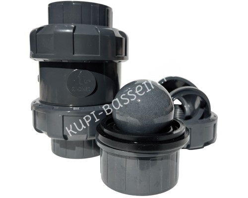 Обратный клапан шаровый d63 уплотнение EPDM AQUAVIVA, Россия