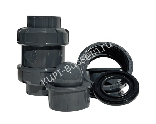 Обратный клапан шаровый d75 уплотнение EPDM AQUAVIVA, Россия