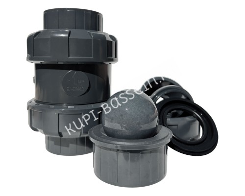Обратный клапан шаровый d75 уплотнение EPDM AQUAVIVA, Россия