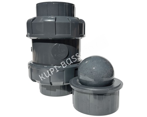 Обратный клапан шаровый d75 уплотнение EPDM AQUAVIVA, Россия