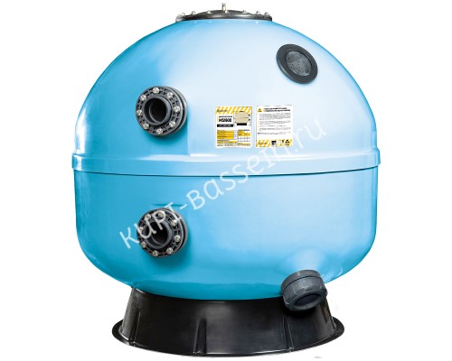 Фильтр AquaViva MS1600 (101м³/ч, 1600 мм, 3060 кг, 110 мм, 2,5Бар,1м засыпка)+люк д/выгрузки и см/окно