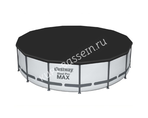 Каркасный бассейн Bestway 56488 (457х107см, карт. фильтр, лестница, тент) Уценка