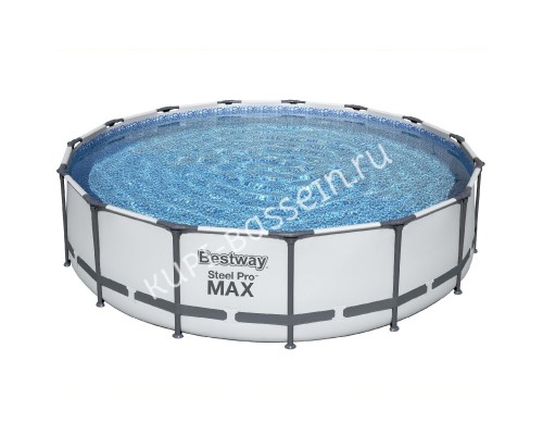 Каркасный бассейн Bestway 56488 (457х107см, карт. фильтр, лестница, тент) Уценка