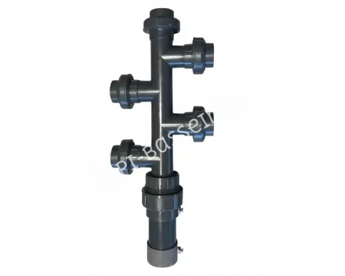 Автоматический клапан (пневмо) пятиточечный для системы водоподготовки бассейна d110 AQUAVIVA, Россия