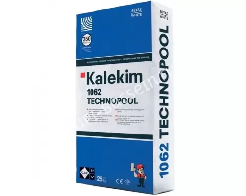 Клей для плитки с гидроизолирующими свойствами Kalekim Technopool 1062 белый, C2TE S2 (25 кг.) Уценка