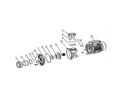 Насос WP300-I без префильтра 44м³/час(10м), 1ф/220В, 2,2кВт/10,0