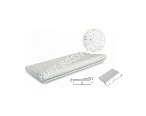 Копинговый камень Carobbio Standard 60x31.5 см песочный, гладкий Копинговый камень Carobbio Standard 60x31.5 см песочный, гладкий