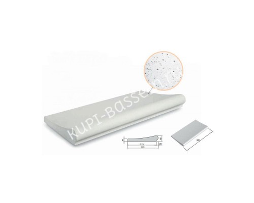 Копинговый камень Carobbio Standard 30x31.5 см песочный, гладкий Копинговый камень Carobbio Standard 30x31.5 см песочный, гладкий