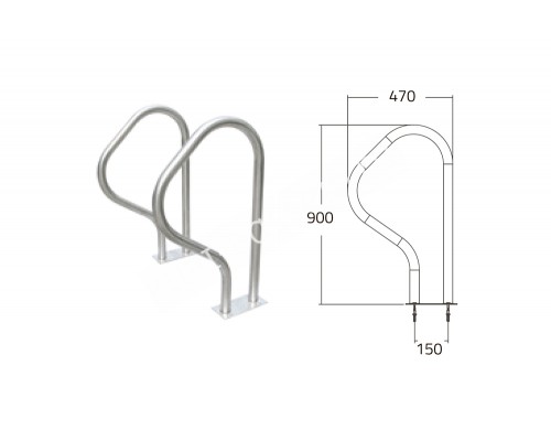 Поручни из нерж.стали (компл.2 шт.) Emaux ARB-F (88074205)