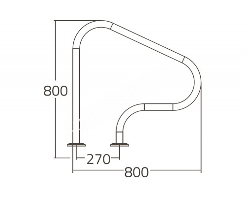 Поручни из нерж.стали (компл.2 шт.) Emaux ARP-F (88073605)