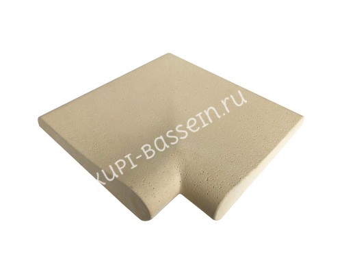 Прямой угловой копинговый камень Carobbio Rustic с микроперфорированной поверхностью, 320x320 мм (песочный) Прямой угловой копинговый камень Carobbio Rustic с микроперфорированной поверхностью, 320x320 мм (песочный)