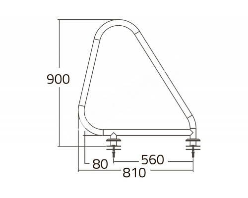 Поручни из нерж.стали (компл.2шт.) Emaux ARA (88074105)