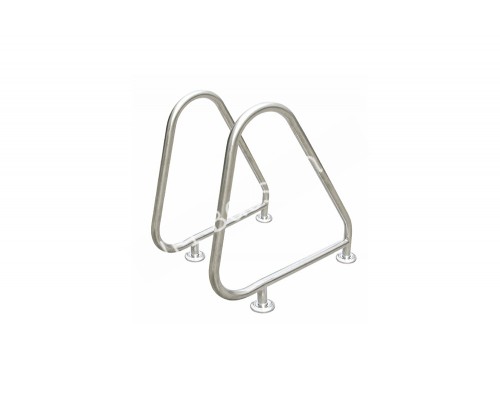 Поручни из нерж. стали AISI-316 д/обществ.бас.(компл.2 шт.)ARA-F Emaux88074010 с закладными в сборе