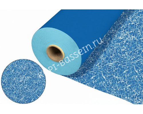 Пленка для отделки бассейнов голубой мрамор Light Blue Marble FXT010 2х25 (50 кв.м)