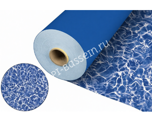 Пленка для отделки бассейнов синий мрамор Dark Blue Marble FXT009 2х25 (50 кв.м)