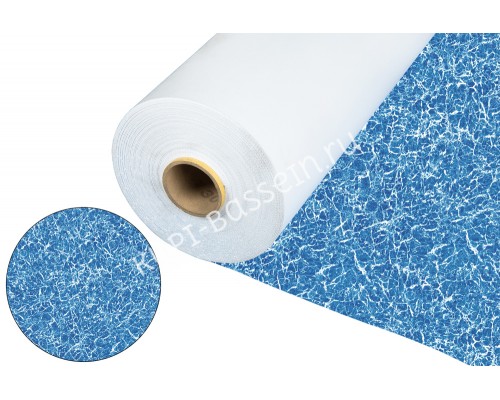 Пленка для отделки бассейнов голубой мрамор Light Blue Marble FXT010 2х12,5 (25 кв.м)