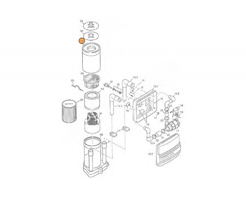 Водосборник скиммера навесного MTH