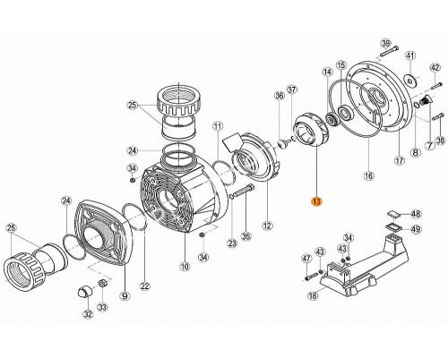 Крыльчатка насоса KAP-450 Kripsol RKA 136.A/RBH0007.15R/RPUM0013.18R