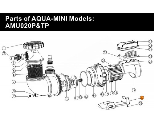 Прокладка крышки задней (фланца) насоса AQUA-MINI Emaux (02020011)