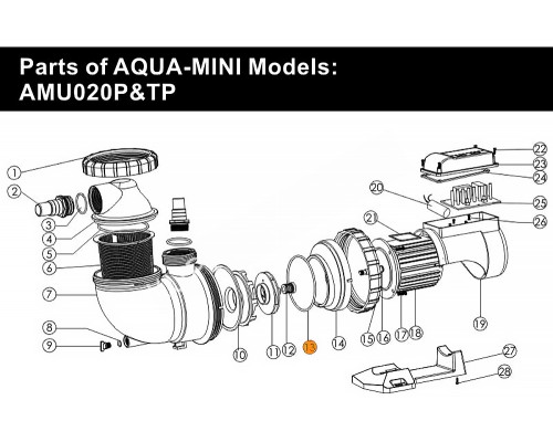 Прокладка крышки задней (фланца) насоса AQUA-MINI Emaux (02020011)