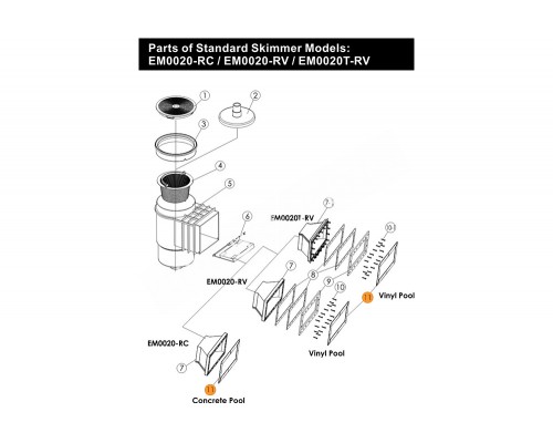 Рамка декоративная скиммера Emaux EM0020V (01051046)
