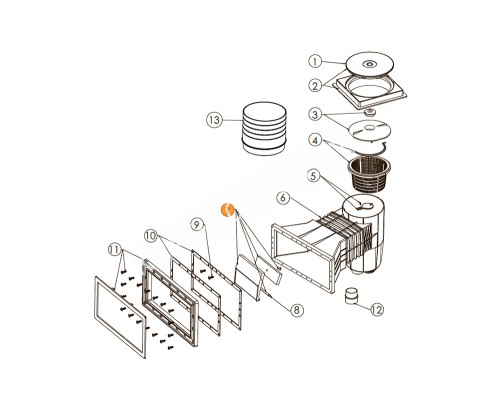 Заслонка плавающая скиммеров EM0140-SV, EM0130-SV Emaux 89150713/Е160523