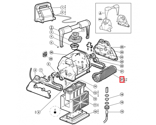 Hayward приводной вал пылесоса (RCX26003)