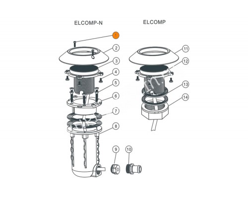 Сальник для герметизации кабеля прожектора E-Lumen Compact-N и TL-1C Emaux 89041