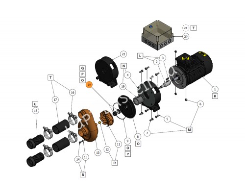 Сальник насоса Jet Pump 2,2 кВт/4 кВт Pahlen (51152/631001)
