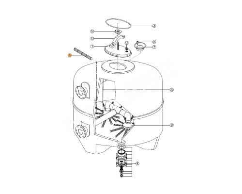 Сепаратор фильтра (760мм) Balear Kripsol L170мм R084 BC.A/RFD0115.10R/RCFI0008.02R