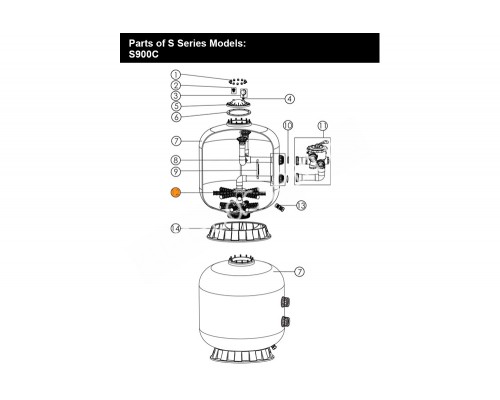 Сепаратор 233 мм фильтра S900 Emaux  (01172011)
