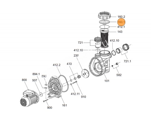 Крышка префильтра насоса Aqua Plus  Aquatechnix (2901.316.010)