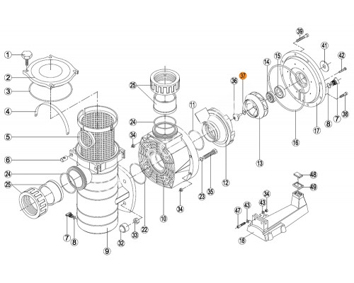 Сальник (из 2-х ч.) насоса KA/KAP/KAN Kripsol RKA 200.A/RPUM1415.02R