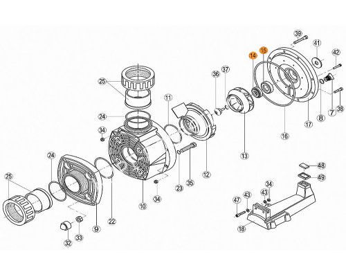 Сальник (из 2-х ч.) насоса KA/KAP/KAN  Kripsol RKA 200.A/RPUM1415.02R