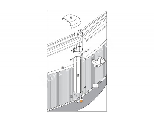 Кронштейн основания (Эсприт, Эсприт-Биг - овал, круг - №14 ) 1320101