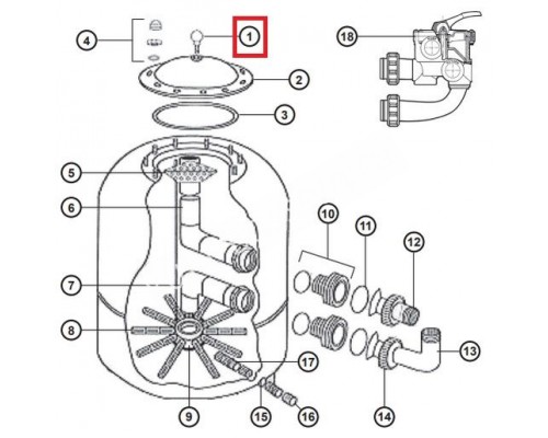 Манометр для фильтров Hayward серии NC, Polyester (NCX12008) 